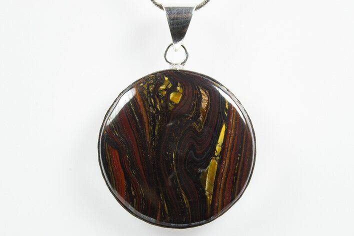 Beautiful Tiger Iron Pendant - Billion Years Old #346228